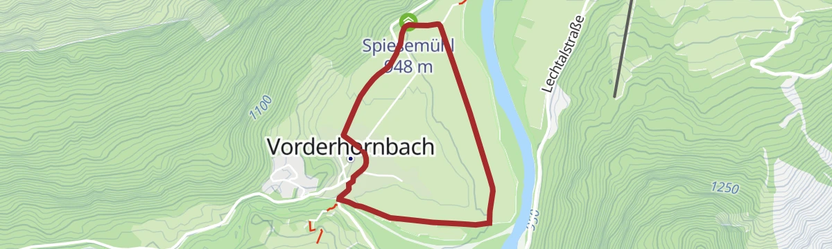 Route map: Vorderhornbacher Runde